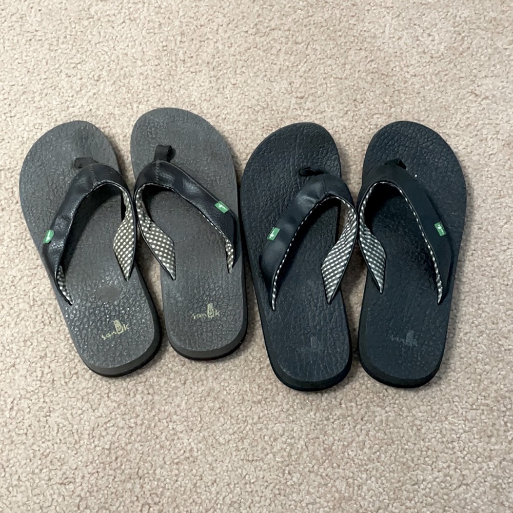 Sanuk Sandals - Brown and Black - 7